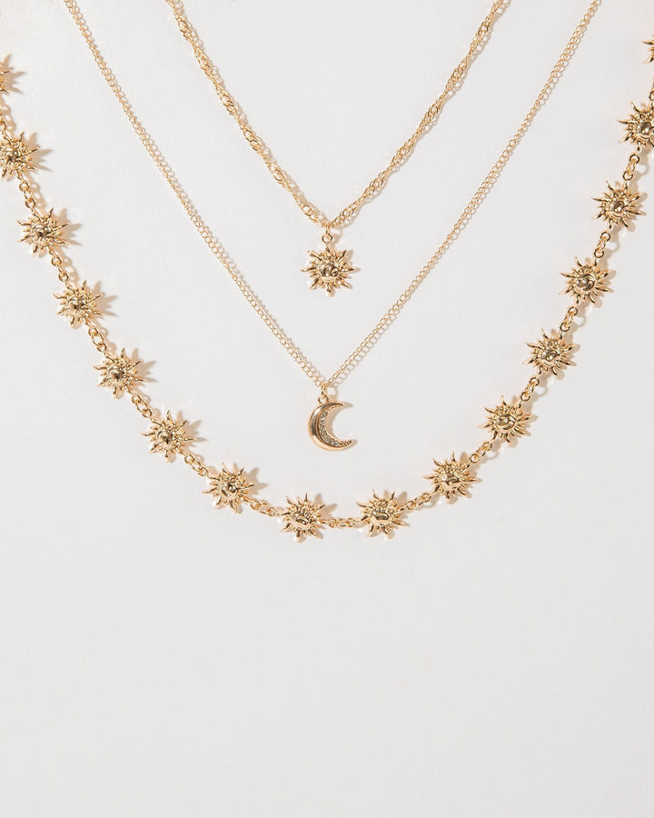 Colette by Colette Hayman Gold Sun And Moon Layered Necklace