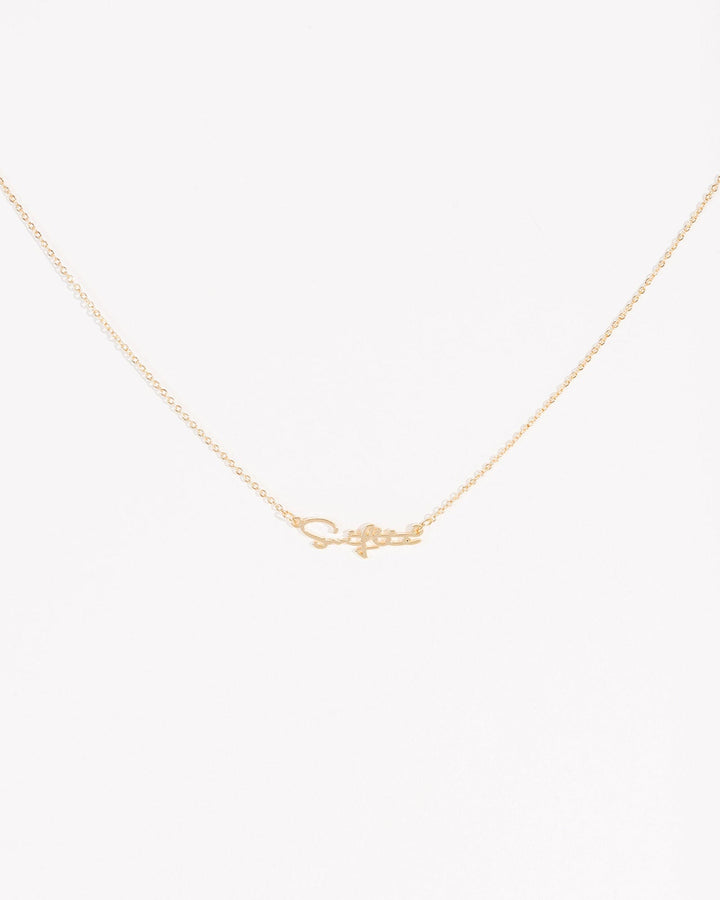 Colette by Colette Hayman Gold Swiftie Text Necklace