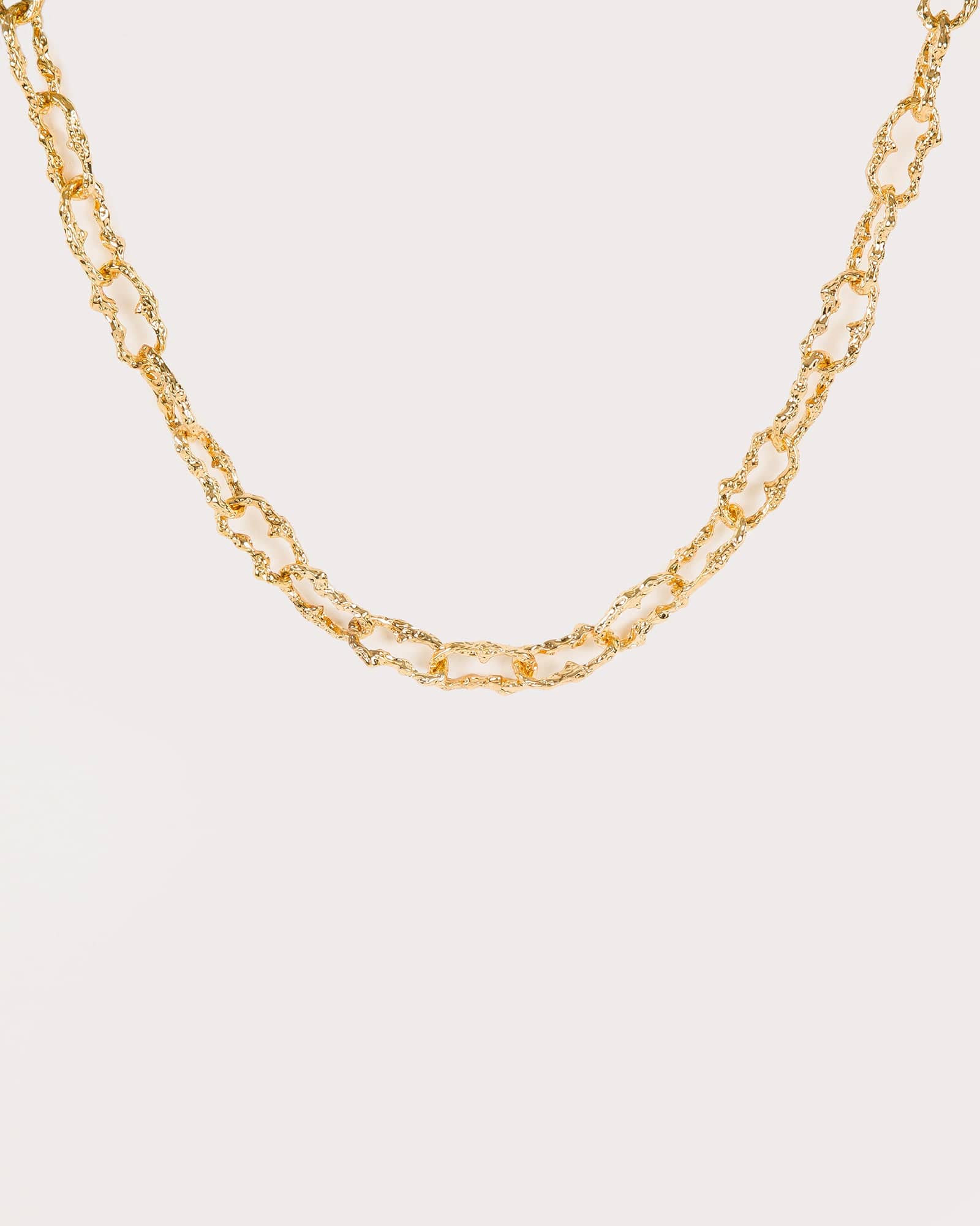 Diamond Cut Rectangular Chain Collar Choker Necklace | TOA