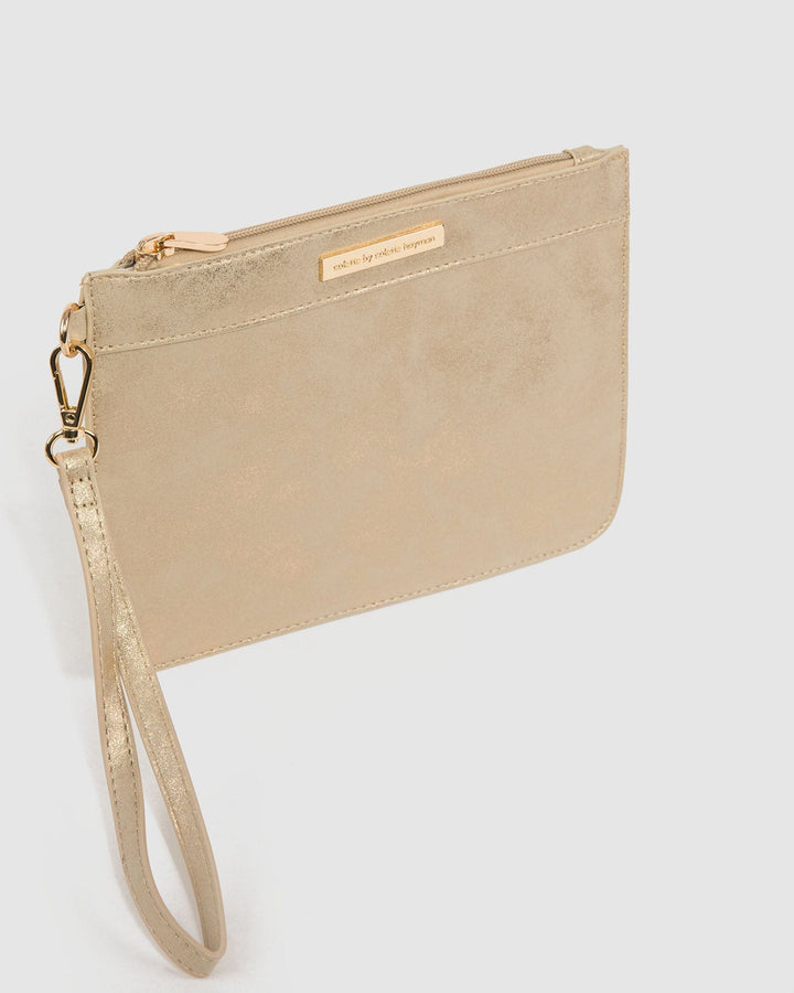 Colette by Colette Hayman Gold Tia Wristlet Clutch Bag