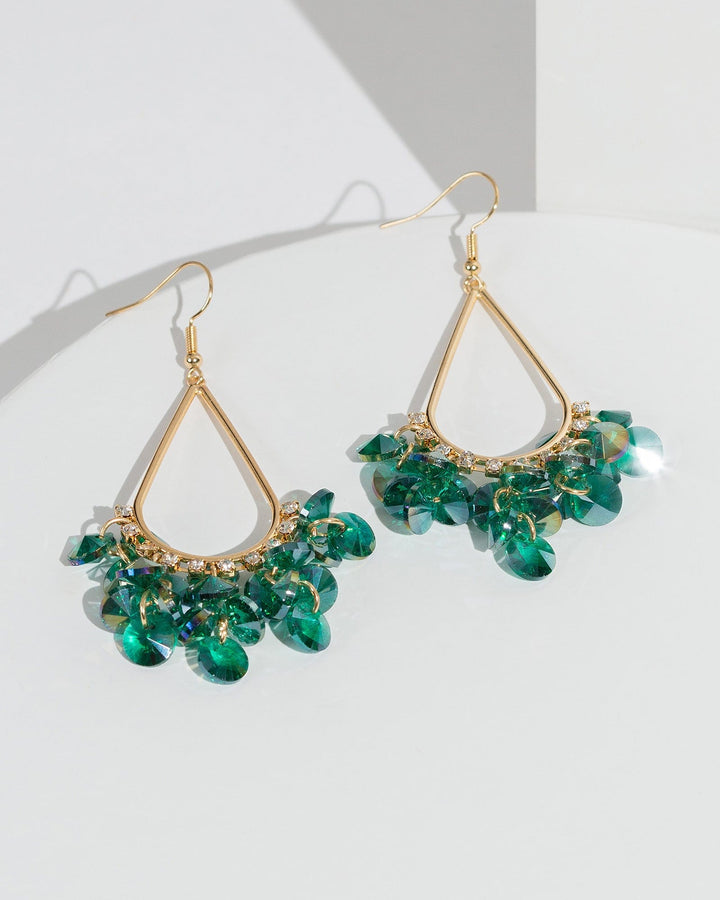 Green Crystal Frame Earrings Online | Colette Hayman – colette by ...