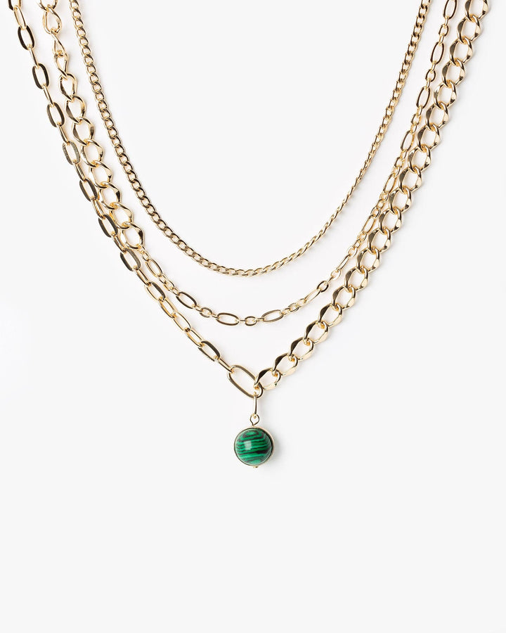 Colette by Colette Hayman Green Globe Pendant Layered Necklace