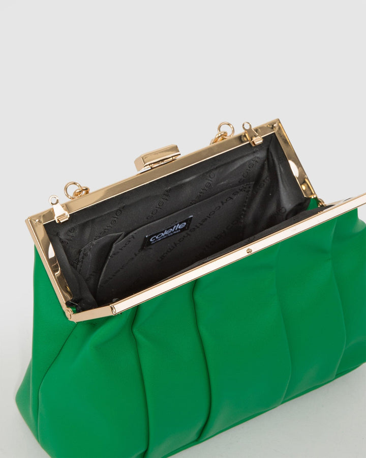 Colette by Colette Hayman Green Madison Frame Clutch Bag