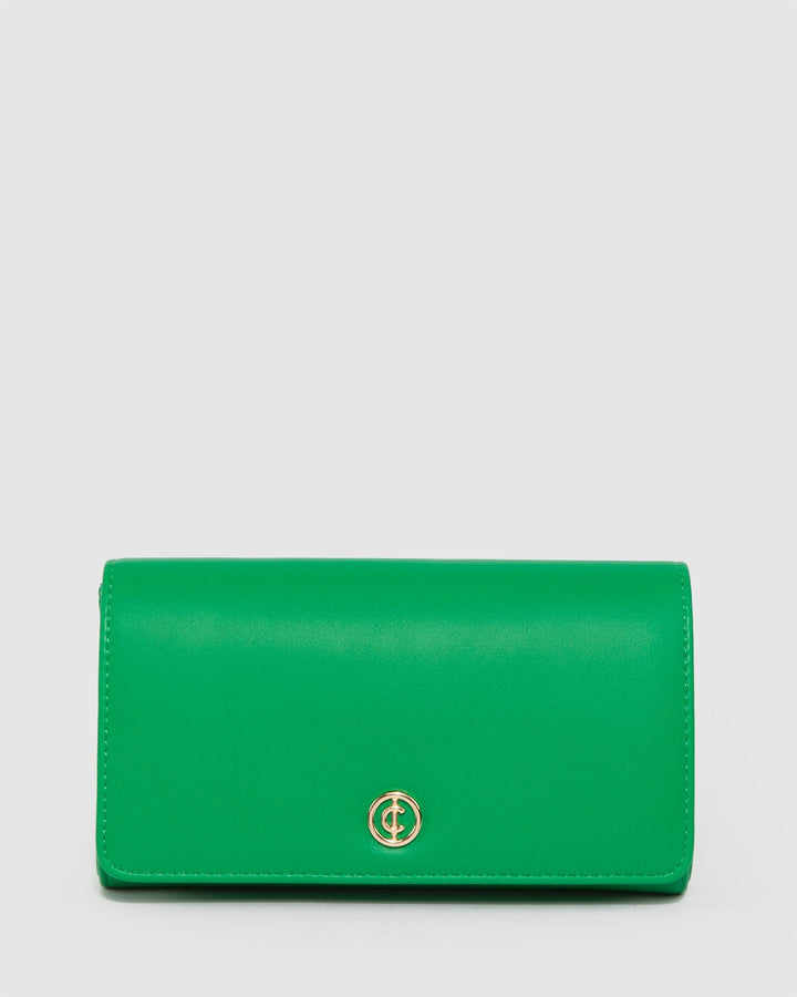 Colette by Colette Hayman Green Meghan Flap Clutch Bag