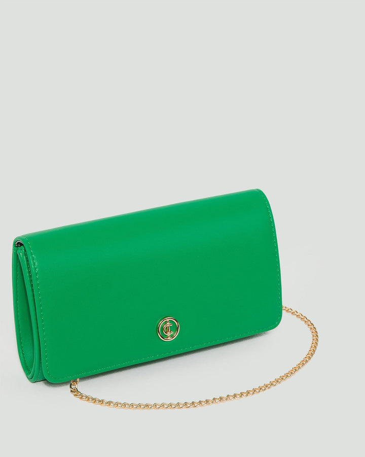 Colette by Colette Hayman Green Meghan Flap Clutch Bag