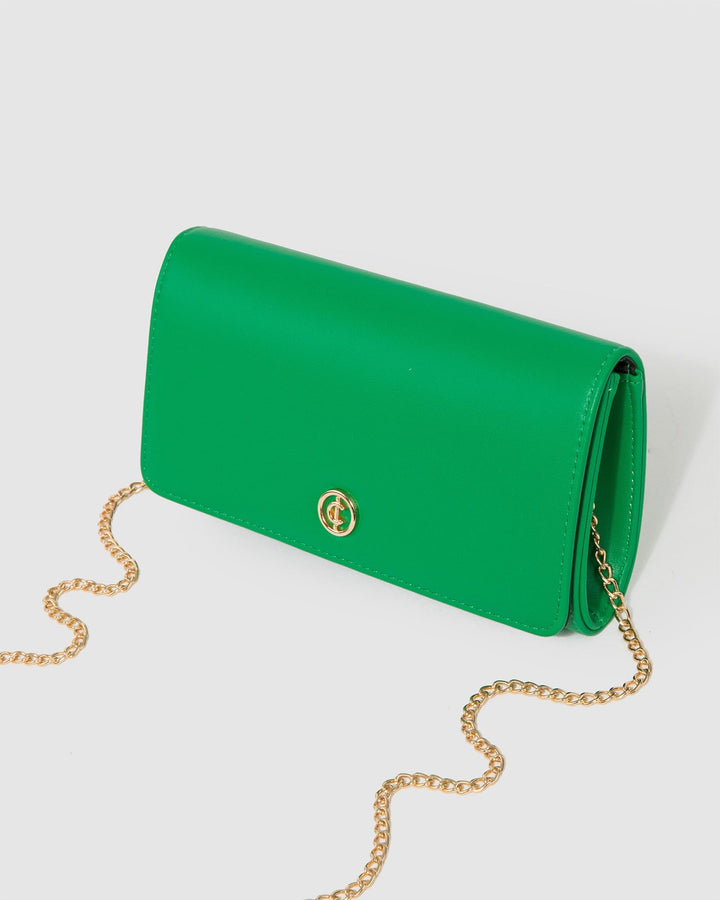 Colette by Colette Hayman Green Meghan Flap Clutch Bag