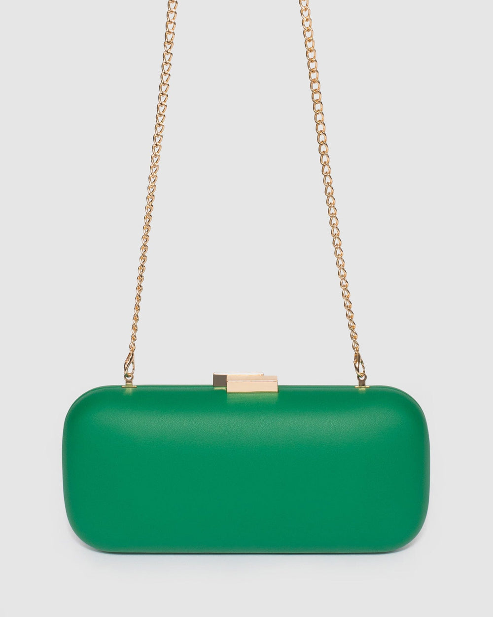 Emerald Green Crystal Hard Case Clutch Bag