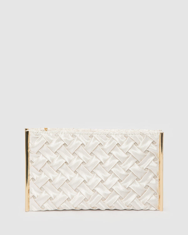 Colette by Colette Hayman Ivory Dany Double Pouch Clutch Bag