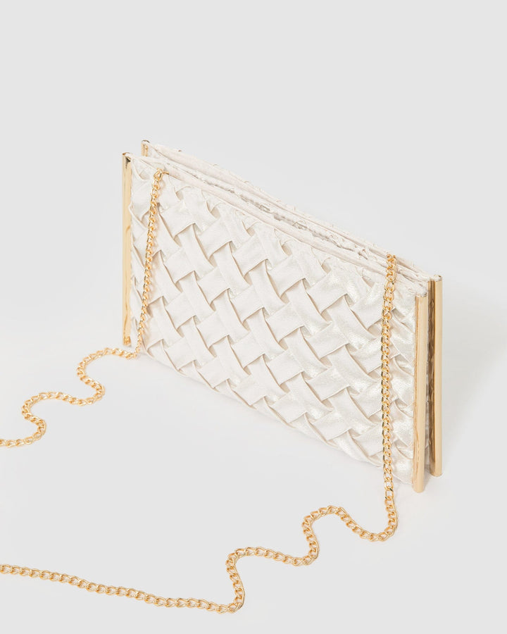 Colette by Colette Hayman Ivory Dany Double Pouch Clutch Bag