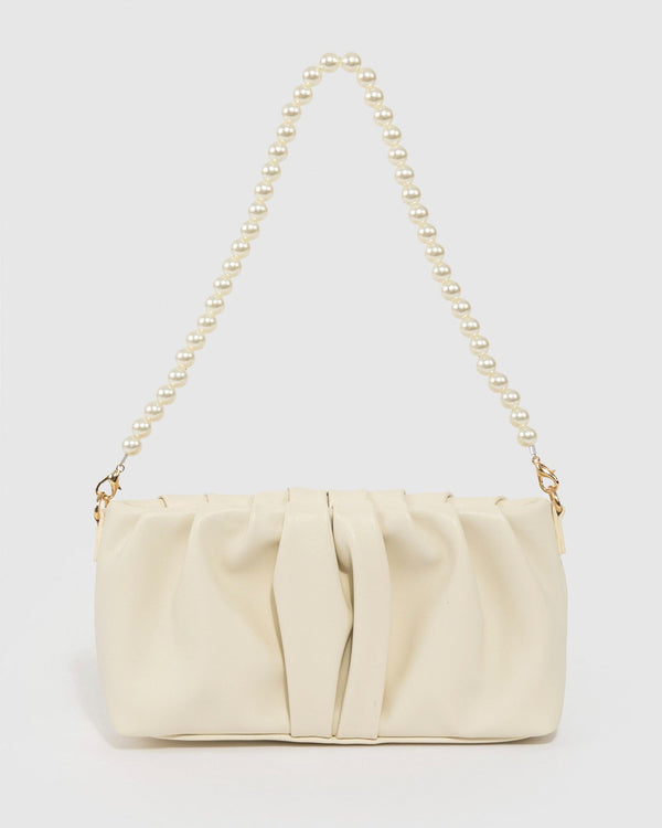 Colette by Colette Hayman Ivory Lilyana Pearl Shoulder Bag