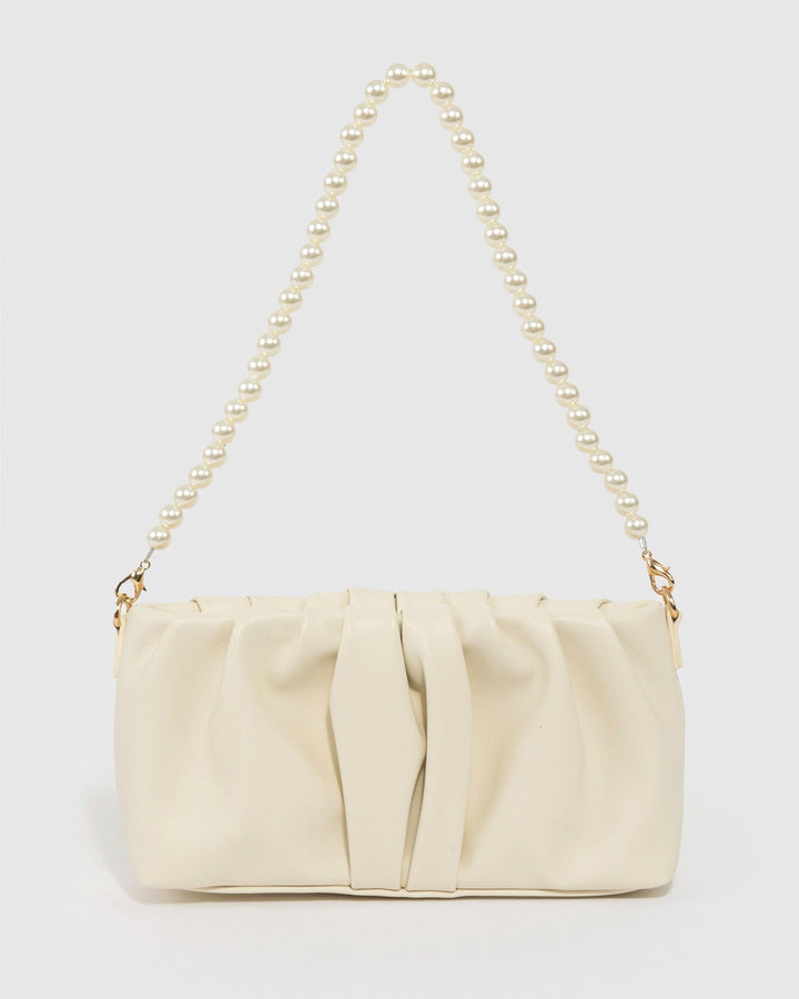 Colette by Colette Hayman Ivory Lilyana Pearl Shoulder Bag