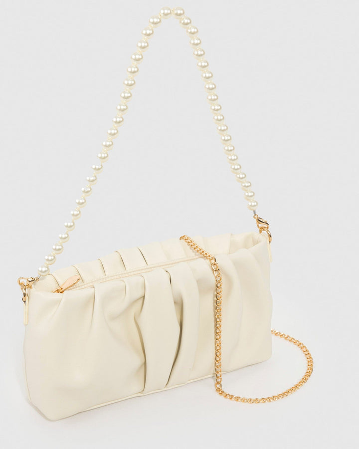 Colette by Colette Hayman Ivory Lilyana Pearl Shoulder Bag