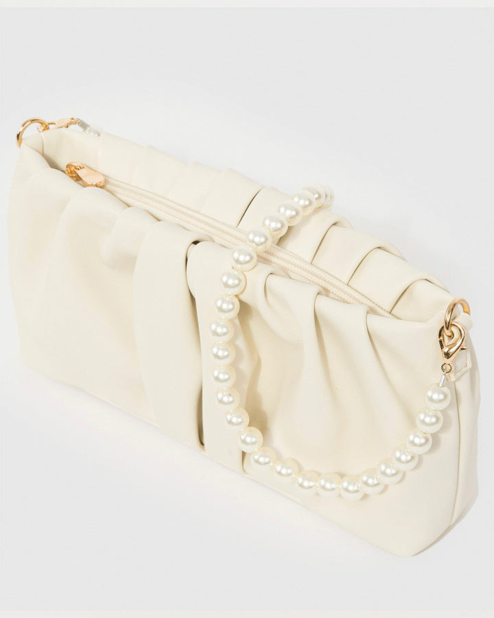 Colette by Colette Hayman Ivory Lilyana Pearl Shoulder Bag