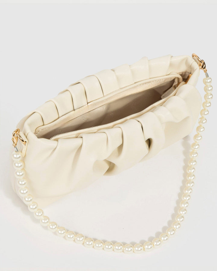 Colette by Colette Hayman Ivory Lilyana Pearl Shoulder Bag