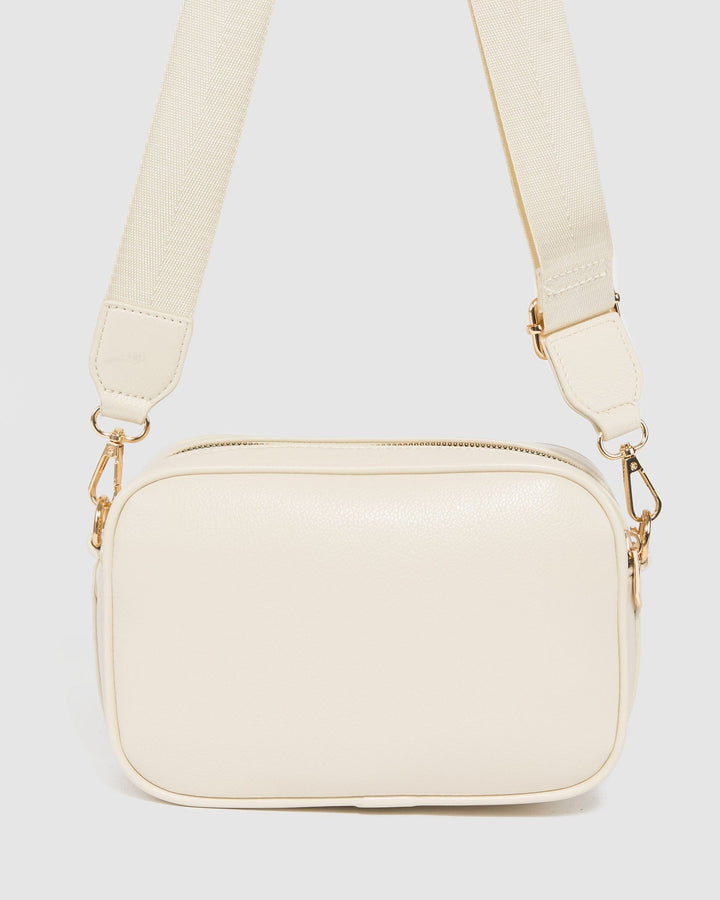 Colette by Colette Hayman Ivory Selina Webbing Strap Crossbody Bag