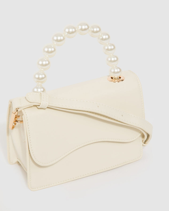 Colette by Colette Hayman Ivory Tia Pearl Top Handle Bag