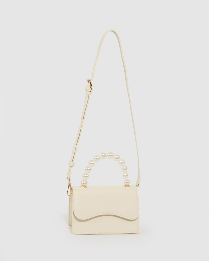 Colette by Colette Hayman Ivory Tia Pearl Top Handle Bag