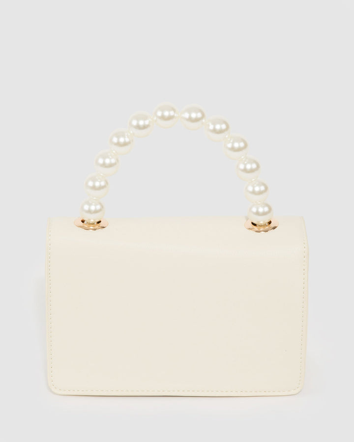 Colette by Colette Hayman Ivory Tia Pearl Top Handle Bag