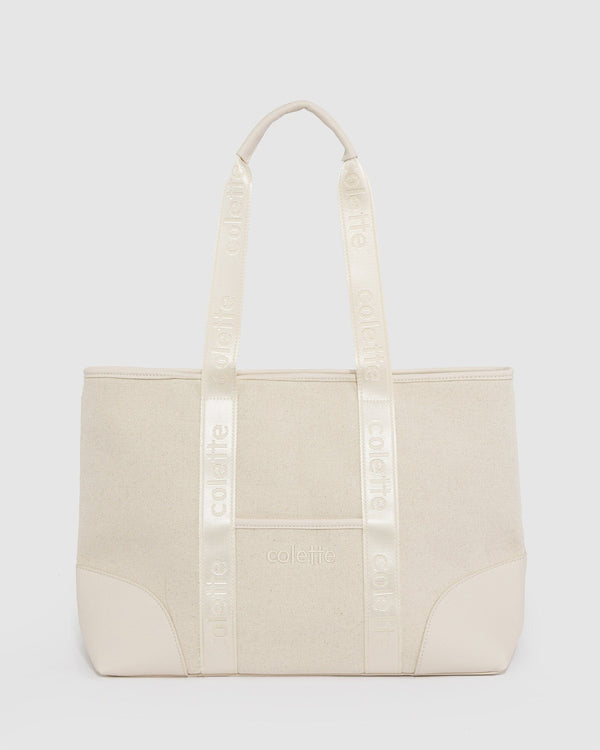 Colette by Colette Hayman Ivory Viktoria Canvas Tote Bag