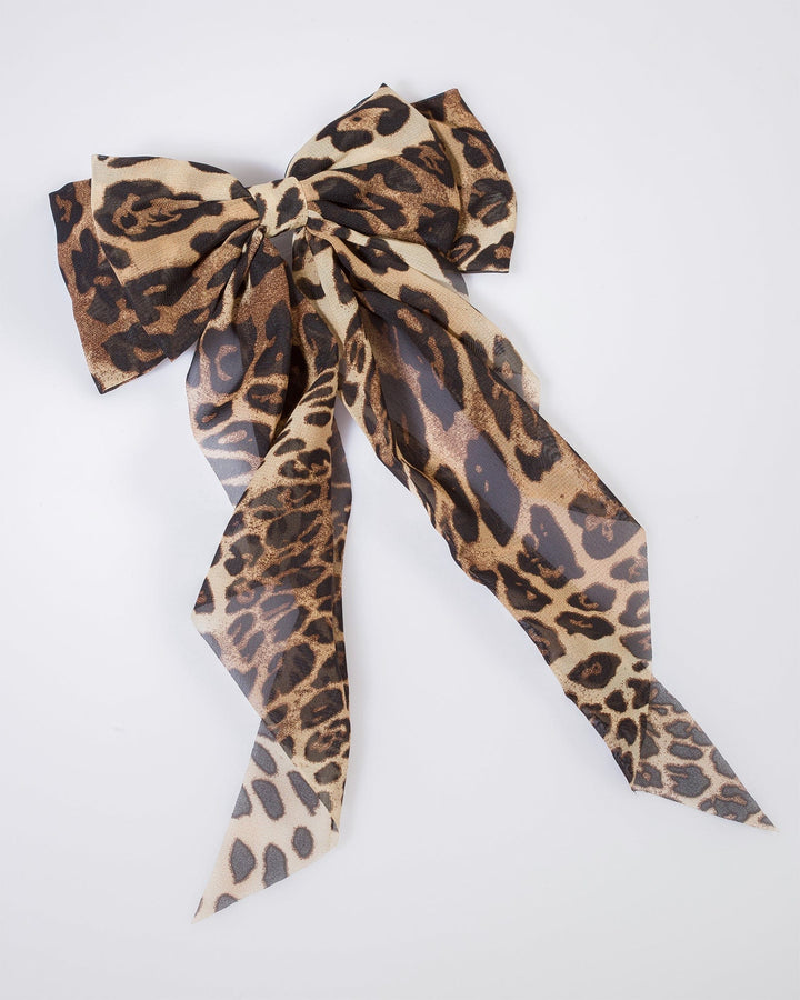 Colette by Colette Hayman Leopard Print Long Hair Bow