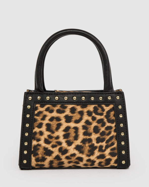 Colette by Colette Hayman Leopard Print Philippa Mini Stud Tote Bag