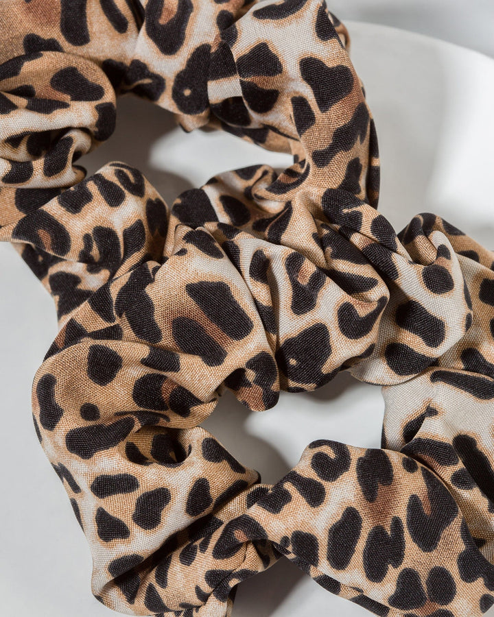 Colette by Colette Hayman Multi 2 Pack Leopard Print Scrunchie