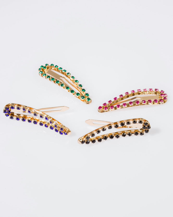 Colette by Colette Hayman Multi 4 Pack Crystal Outline Hair Clip