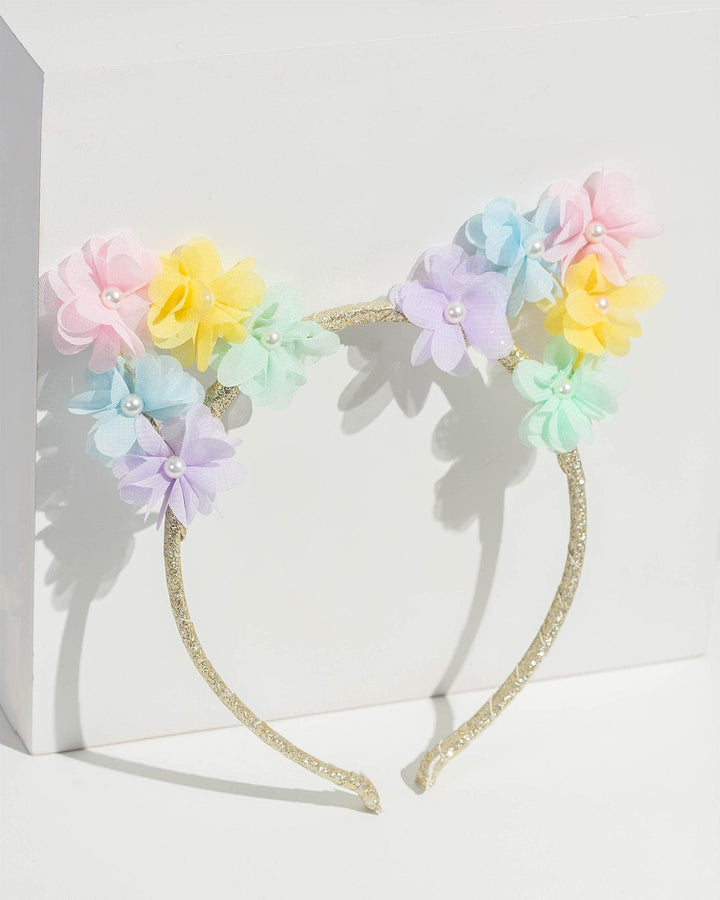 Colette by Colette Hayman Multi Colour Flower Cat Ears Headband