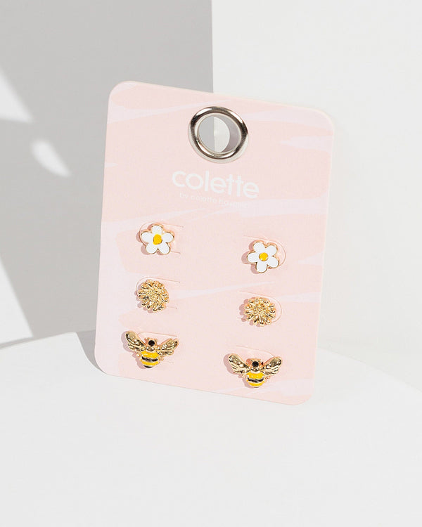 Colette by Colette Hayman Multi Colour Flower Stud Earring Pack