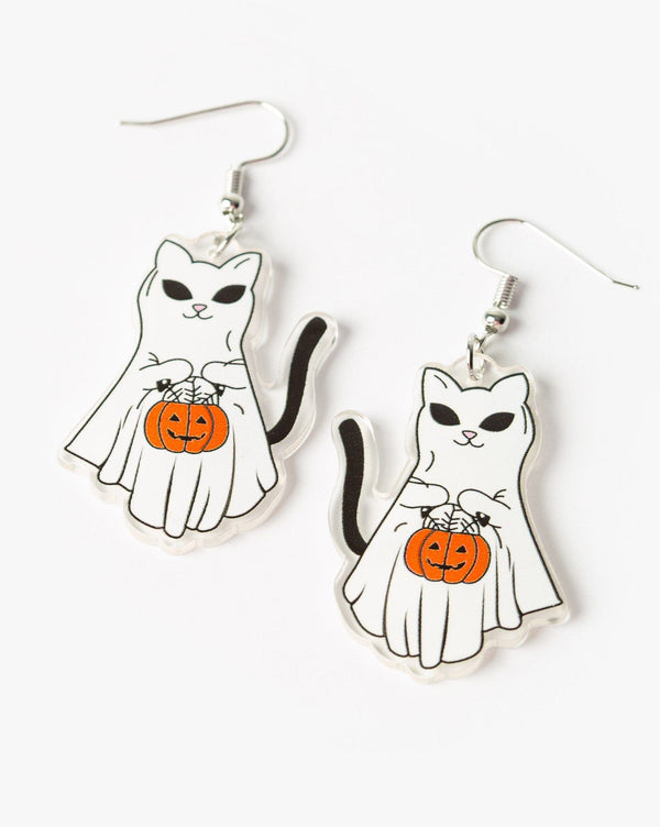 Colette by Colette Hayman Multi Colour Ghost Cat Pumpkin Earrings