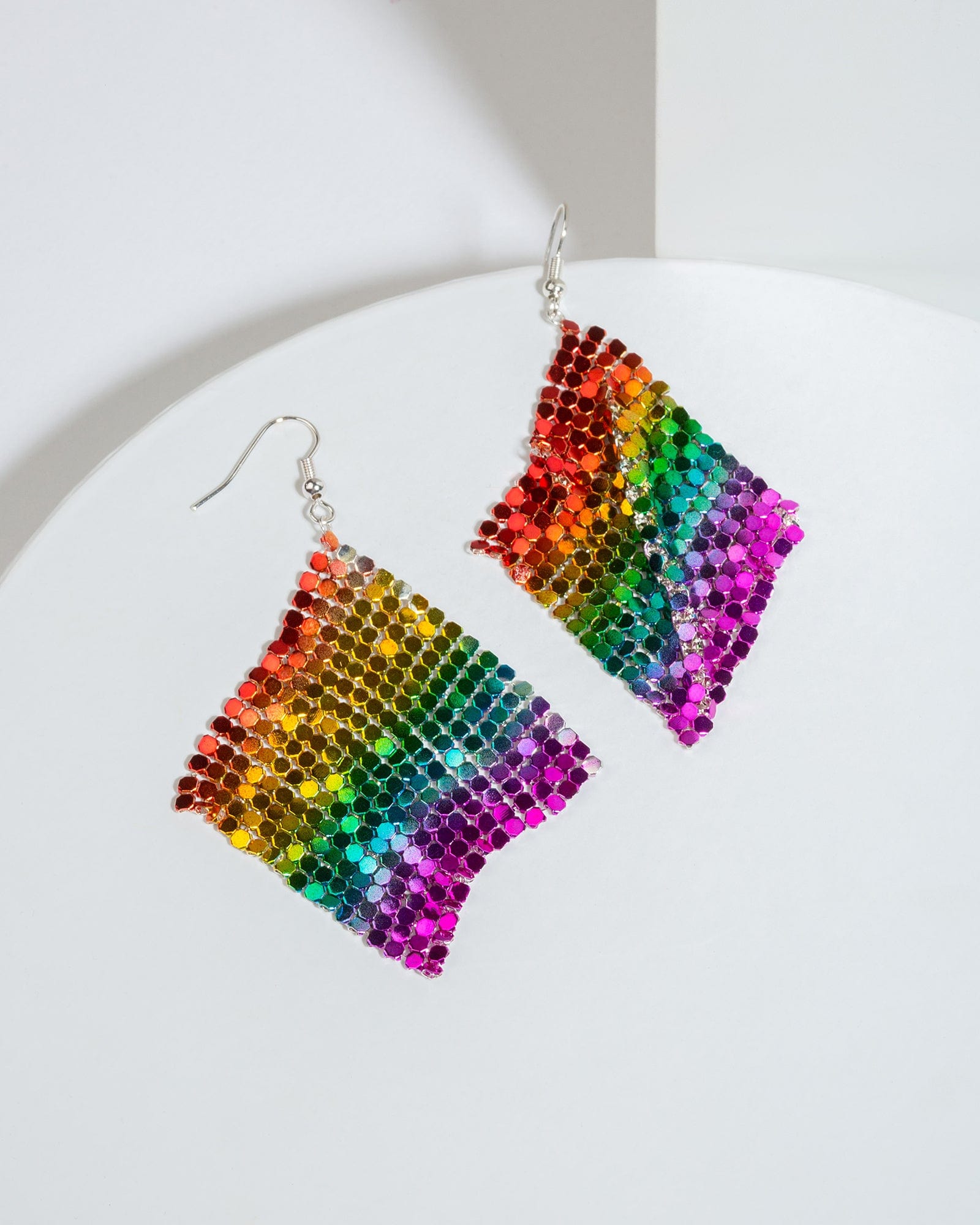 Mesh shop drop earrings