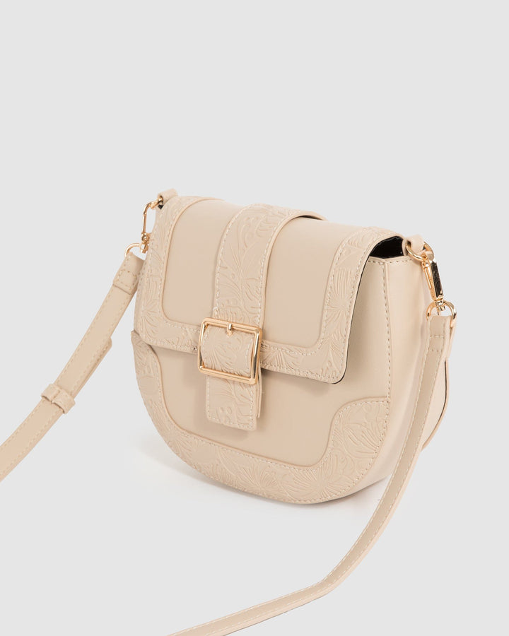 Colette by Colette Hayman Natural Kiara Buckle Crossbody Bag