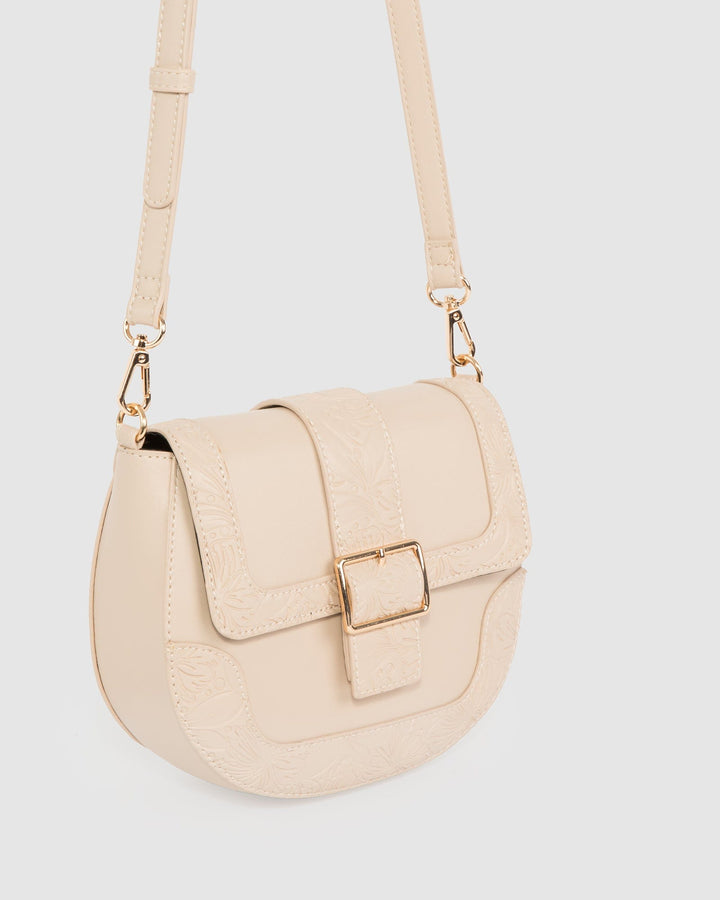 Colette by Colette Hayman Natural Kiara Buckle Crossbody Bag