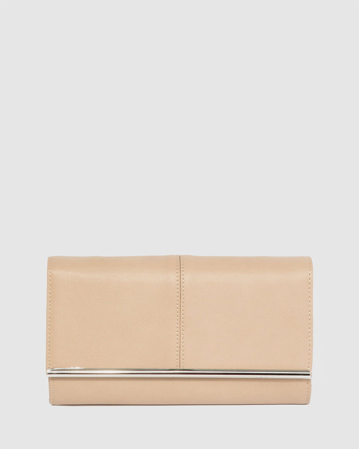 Colette by Colette Hayman Natural Vevay Panel Clutch Bag