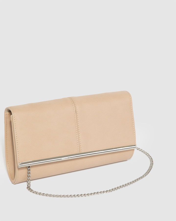 Colette by Colette Hayman Natural Vevay Panel Clutch Bag