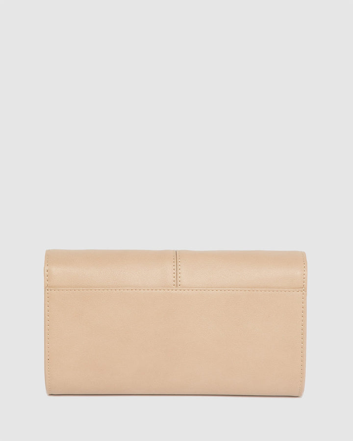 Colette by Colette Hayman Natural Vevay Panel Clutch Bag