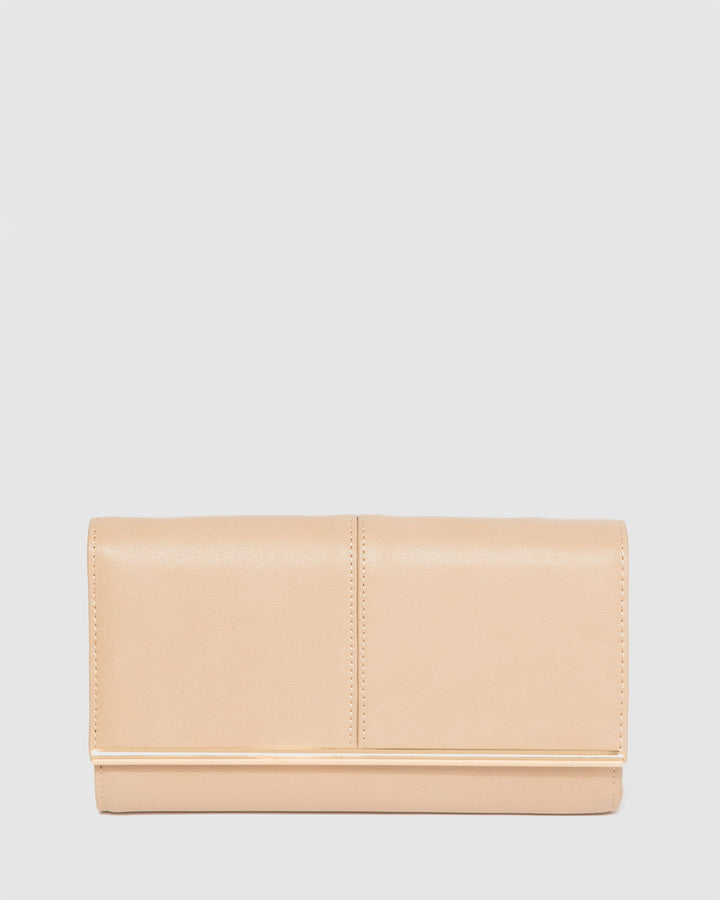 Colette by Colette Hayman Natural Vevay Panel Clutch Bag