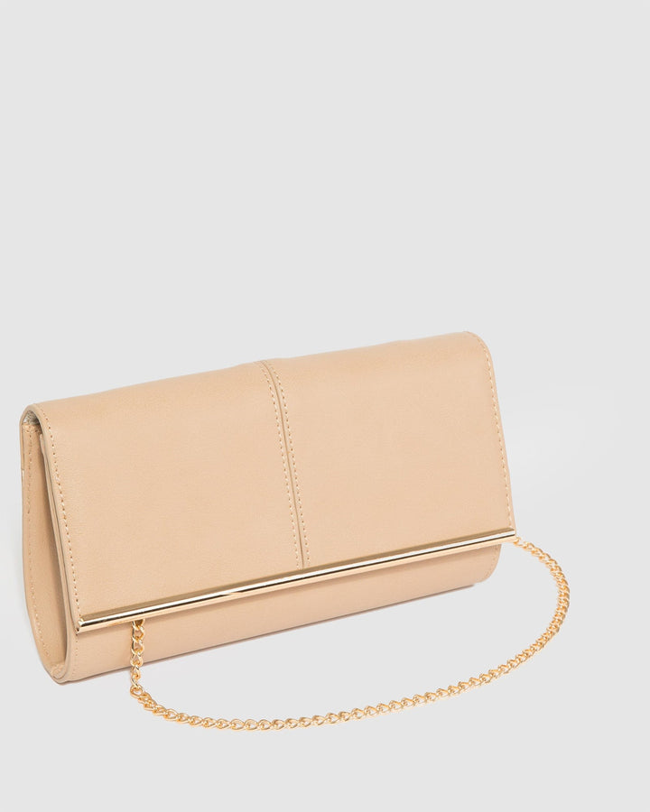 Colette by Colette Hayman Natural Vevay Panel Clutch Bag