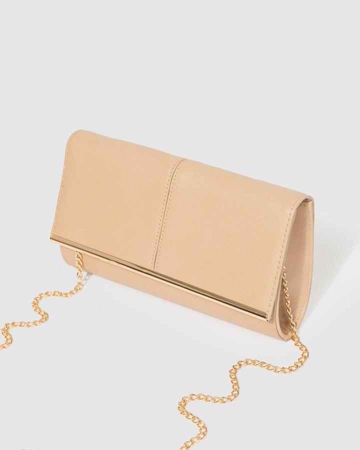 Colette by Colette Hayman Natural Vevay Panel Clutch Bag