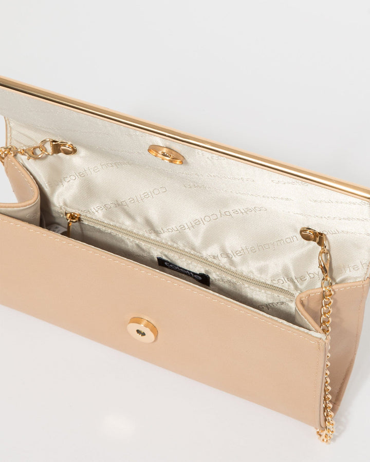 Colette by Colette Hayman Natural Vevay Panel Clutch Bag