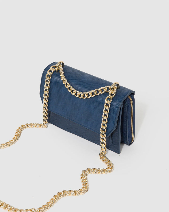 Colette by Colette Hayman Navy Harper Chain Crossbody Bag