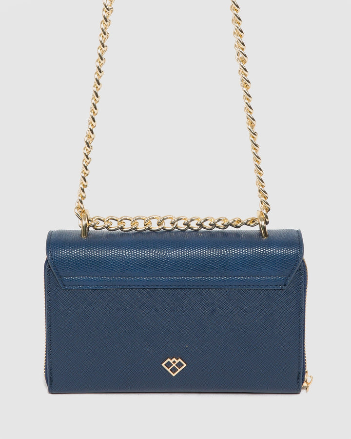 Colette by Colette Hayman Navy Harper Chain Crossbody Bag