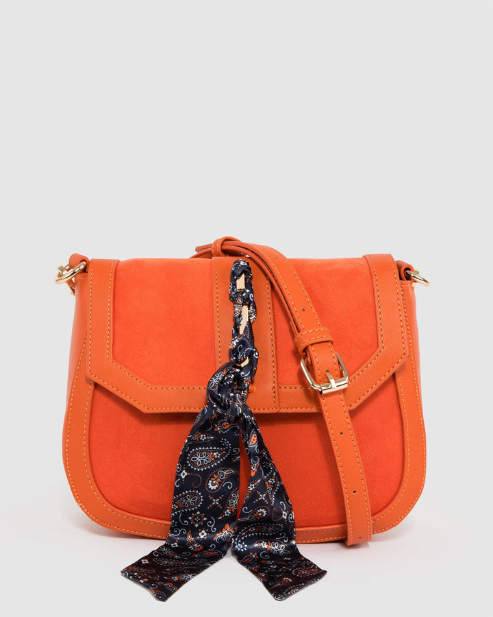 Colette by Colette Hayman Orange Aria Scarf Crossbody Bag