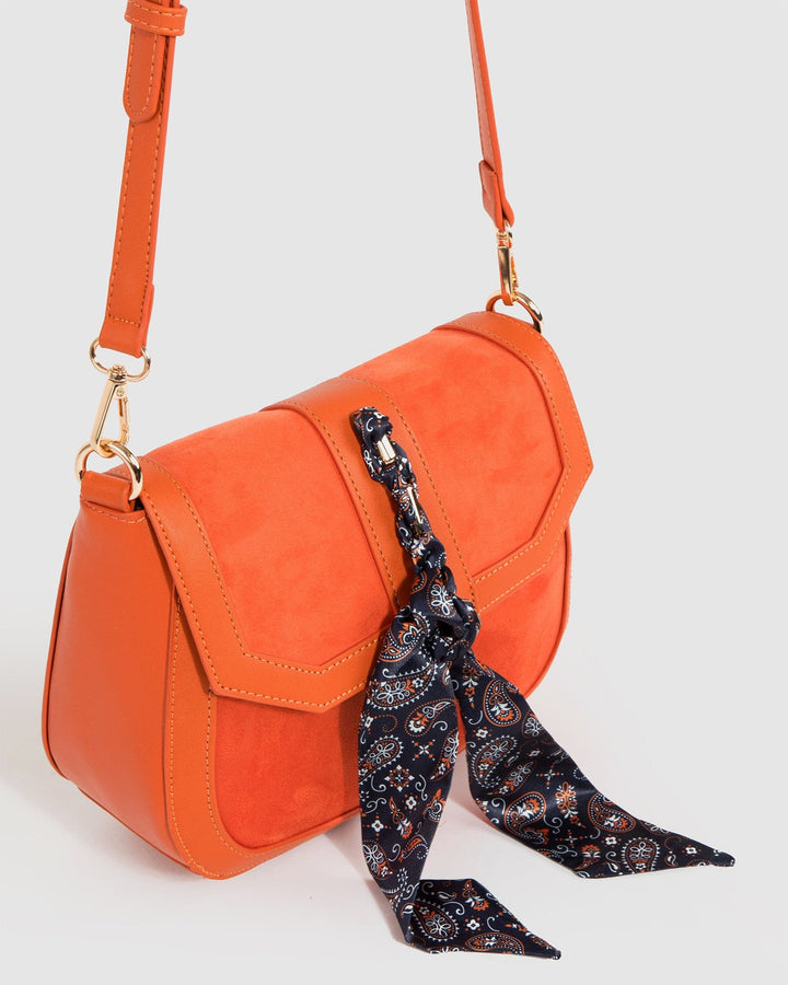 Colette by Colette Hayman Orange Aria Scarf Crossbody Bag