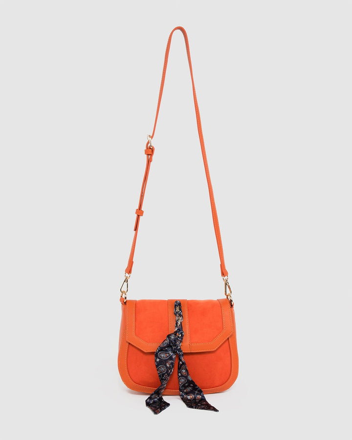 Colette by Colette Hayman Orange Aria Scarf Crossbody Bag