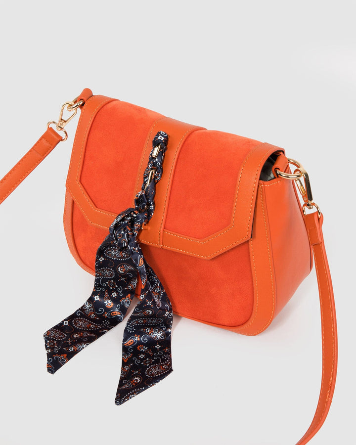 Colette by Colette Hayman Orange Aria Scarf Crossbody Bag