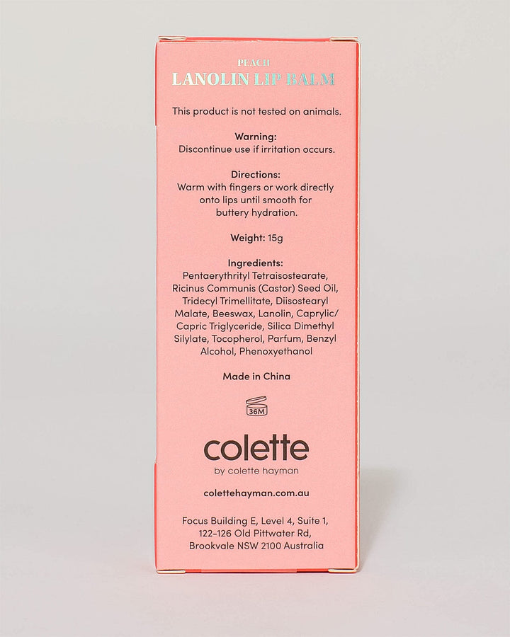 Colette by Colette Hayman Peach Lanolin Lip Balm 15g