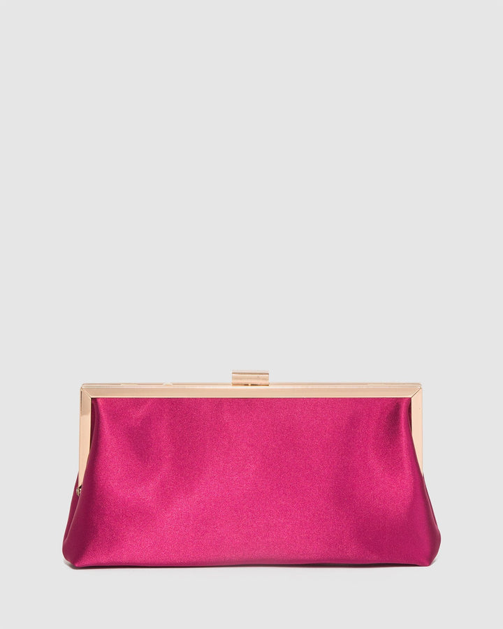 Colette by Colette Hayman Pink Arya Satin Clutch Bag