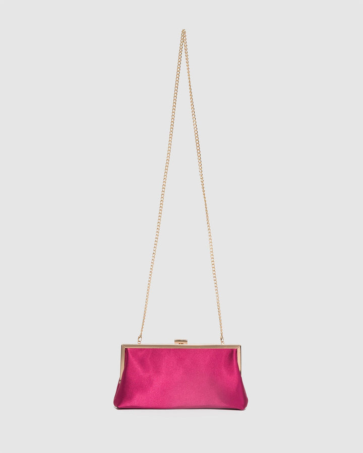 Colette by Colette Hayman Pink Arya Satin Clutch Bag