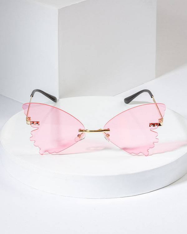 Colette by Colette Hayman Pink Butterfly Sunglasses